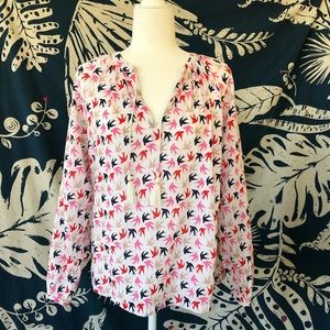 Boden gauze boho birds top Sz 6